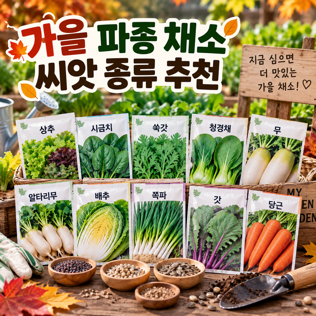 가을 파종 채소 씨앗 종류 추천