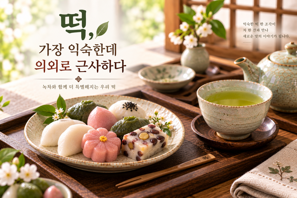 녹차와 떡