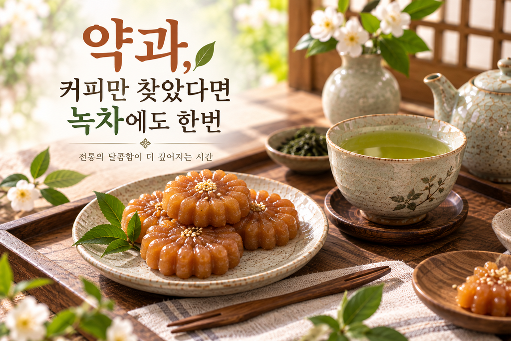녹차와 약과