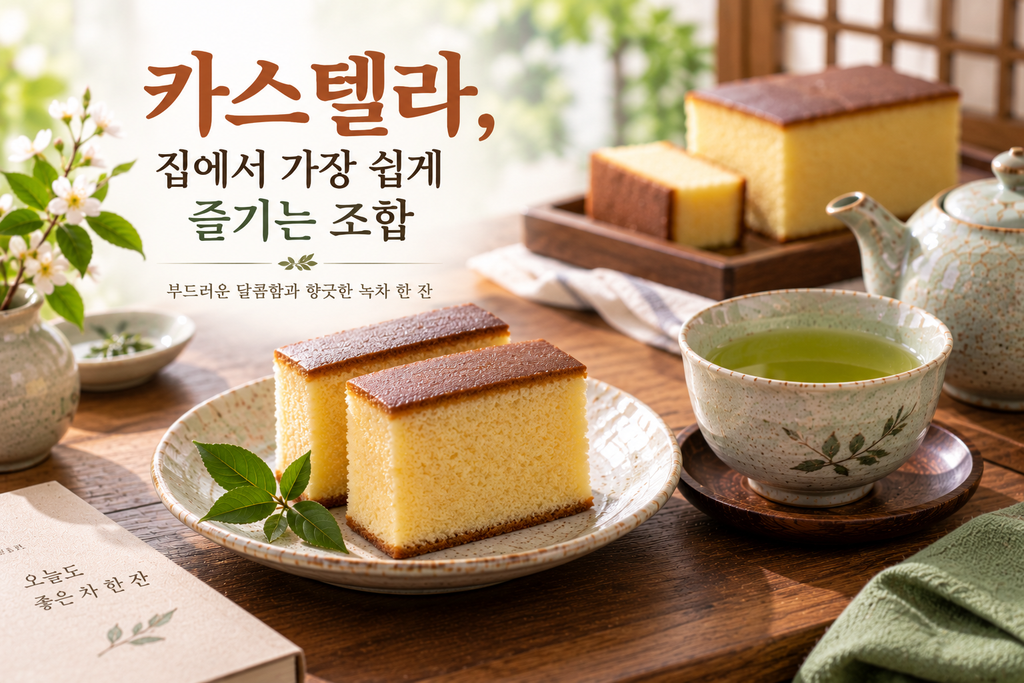 녹차와 카스텔라