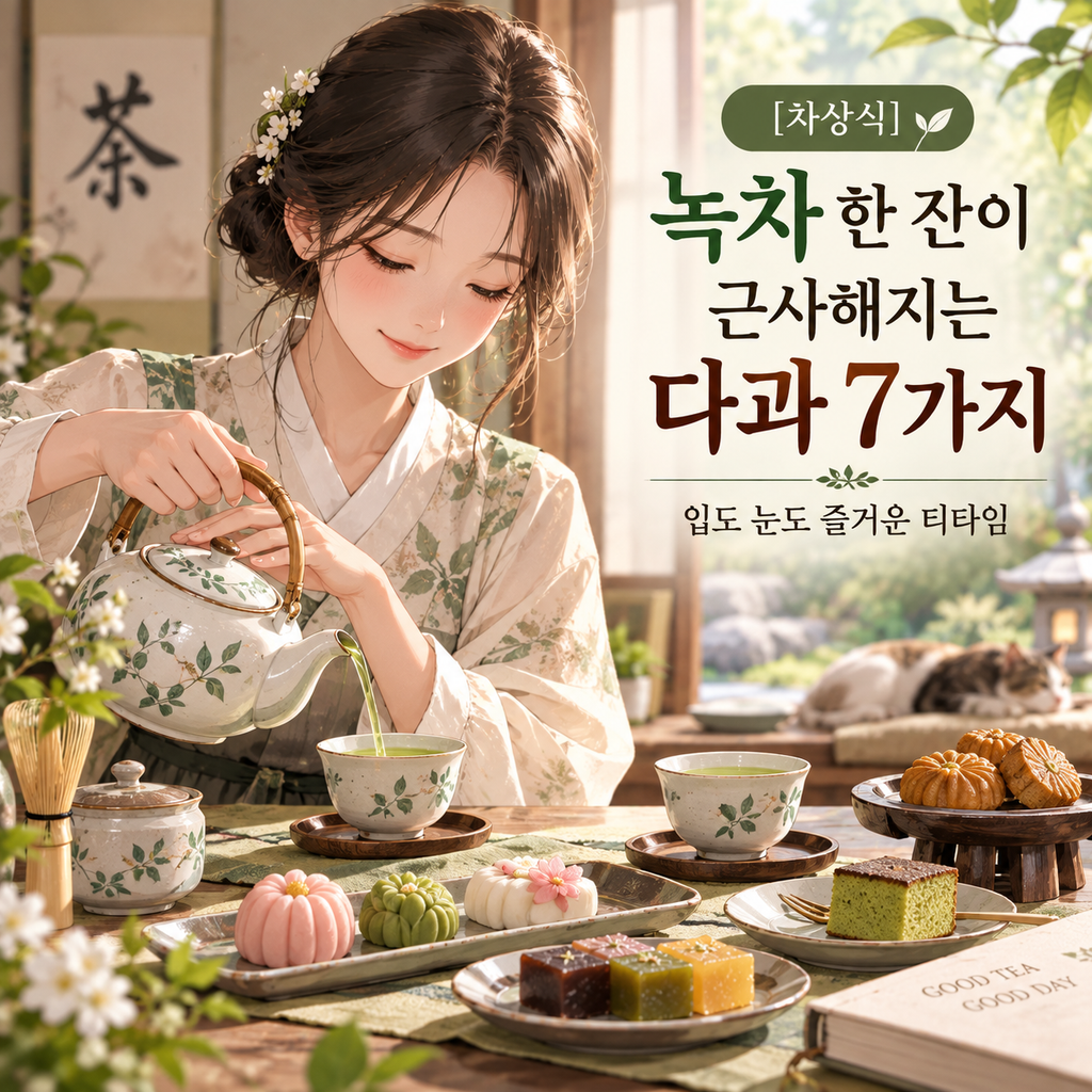 녹차와 다과