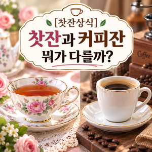 [찻잔상식] 찻잔과 커피잔은 뭐가 다를까? 형태와 크기가 다른 이유 썸네일