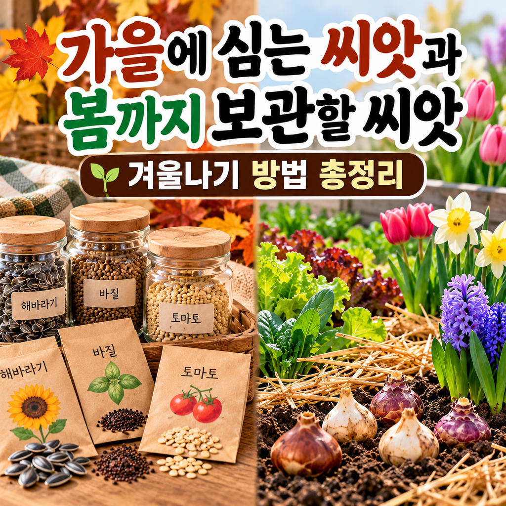 가을에 심는 씨앗과 봄까지 보관할 씨앗