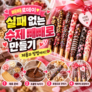 빼빼로데이 DIY 키트, 실패 없는 수제 빼빼로 만들기 제품과 방법 썸네일