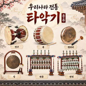 우리나라 전통 타악기 종류｜장구·북·꽹과리·징·편종·편경의 소리와 특징 썸네일