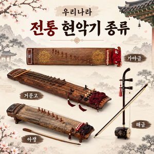우리나라 전통 현악기 종류｜가야금·거문고·해금·아쟁·양금의 소리와 특징 썸네일