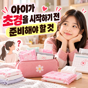아이가 초경을 시작하기 전 준비해야 할 것, 부모가 미리 알아두면 좋은 첫 생리 준비 가이드 썸네일